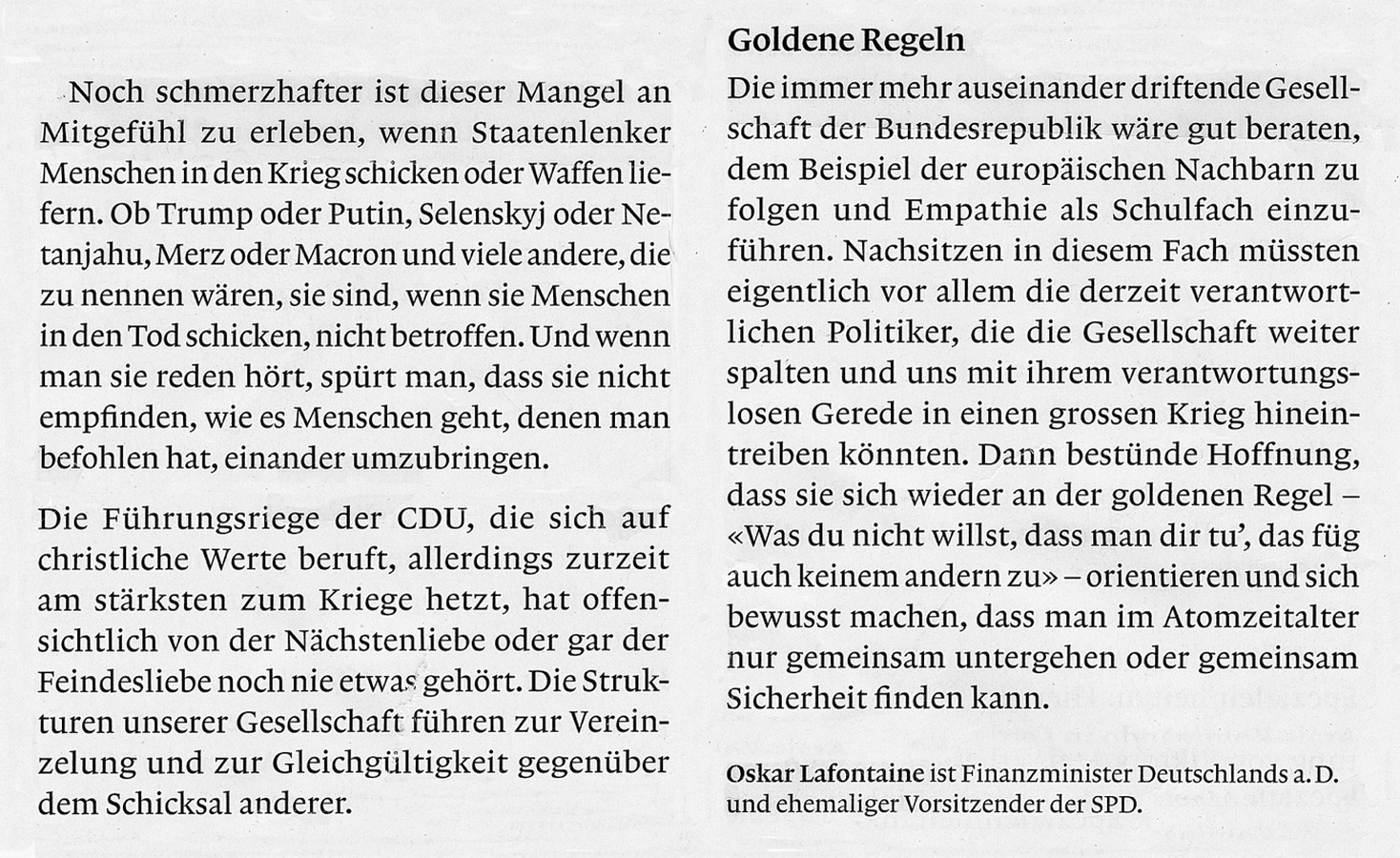 Original newspaper article